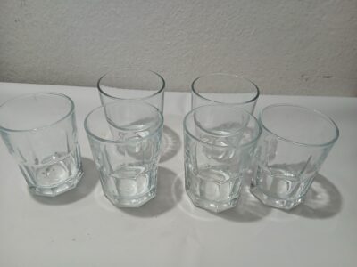 Vasos de vidrio medianos x 6 unidades!