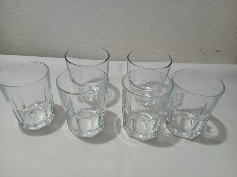 Vasos de vidrio medianos x 6 unidades!